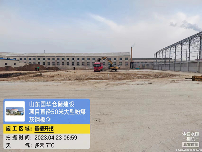 榆林大型粉煤灰钢板仓直径50米项目进场